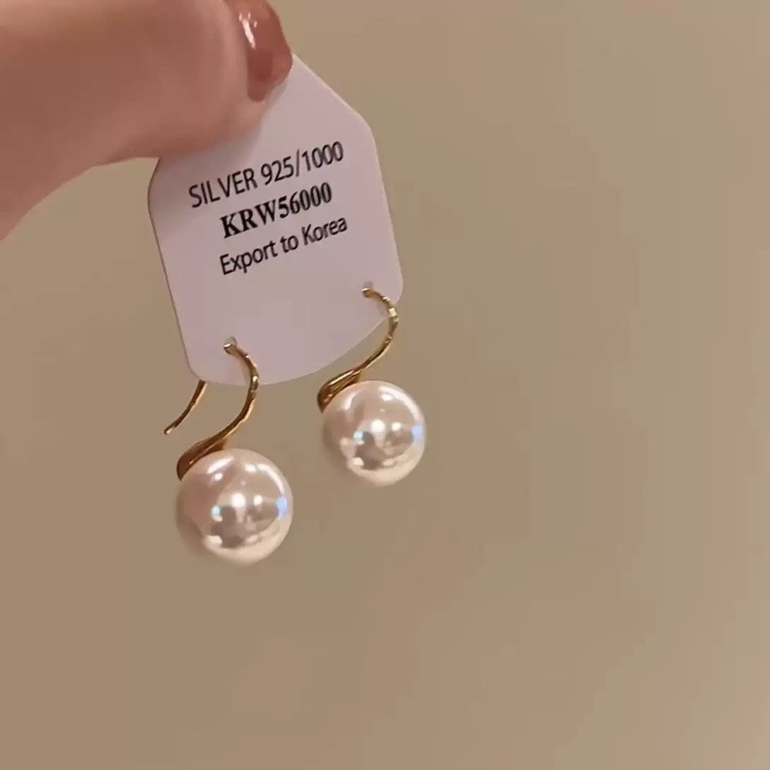 Metal Cross Double Ring Geometric Earrings