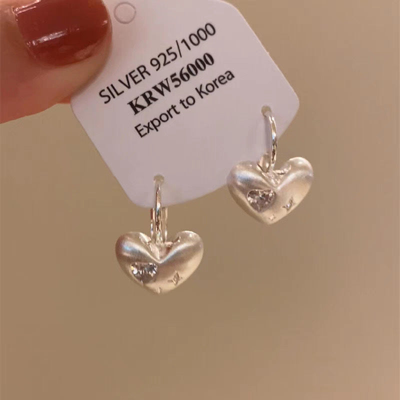 Metal Cross Double Ring Geometric Earrings